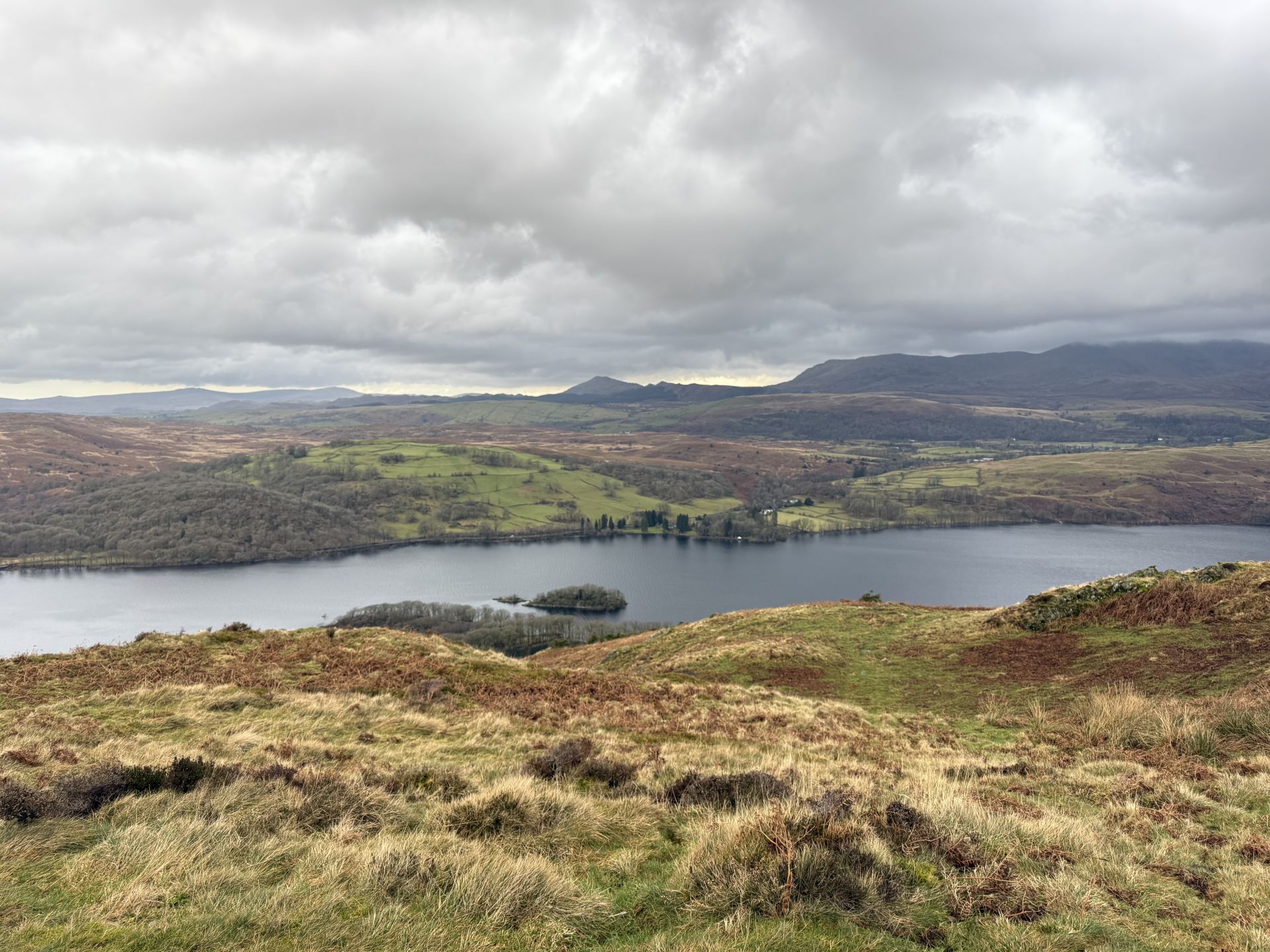 Views of Coniston and surrounding mountains 