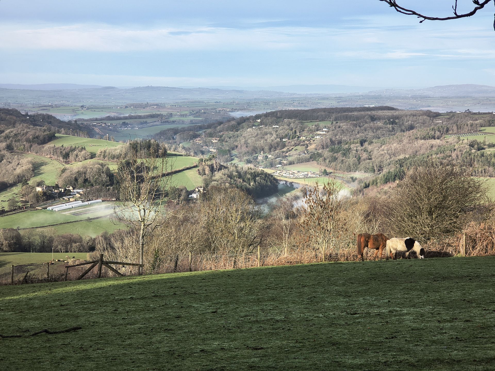 View down the River Wye to the Black Mountains