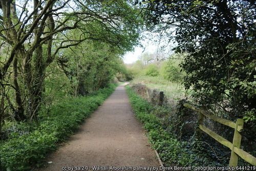 Walsall Arboretum Pathway, copyright Derek Bennett, used under Creative Commons Licence v2.0