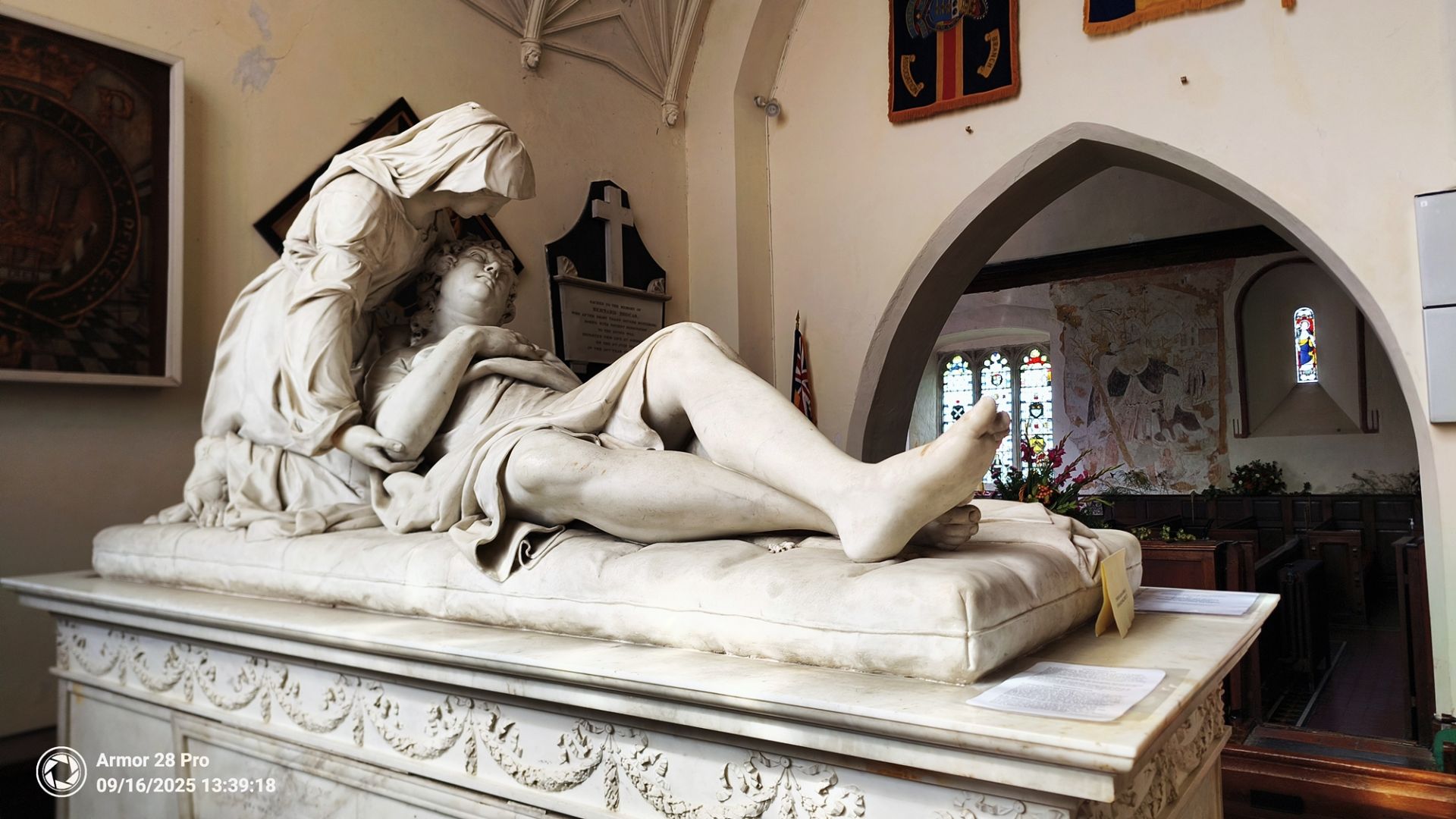 Carved church memorial