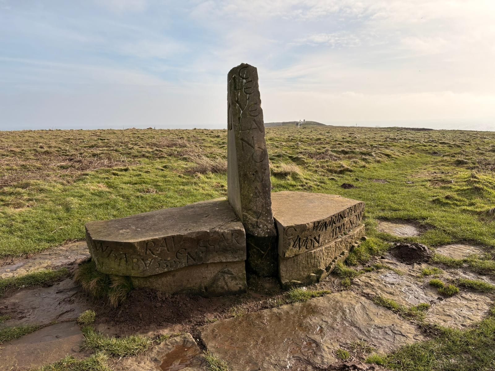 Marker stone for the start of the Cleveland Way