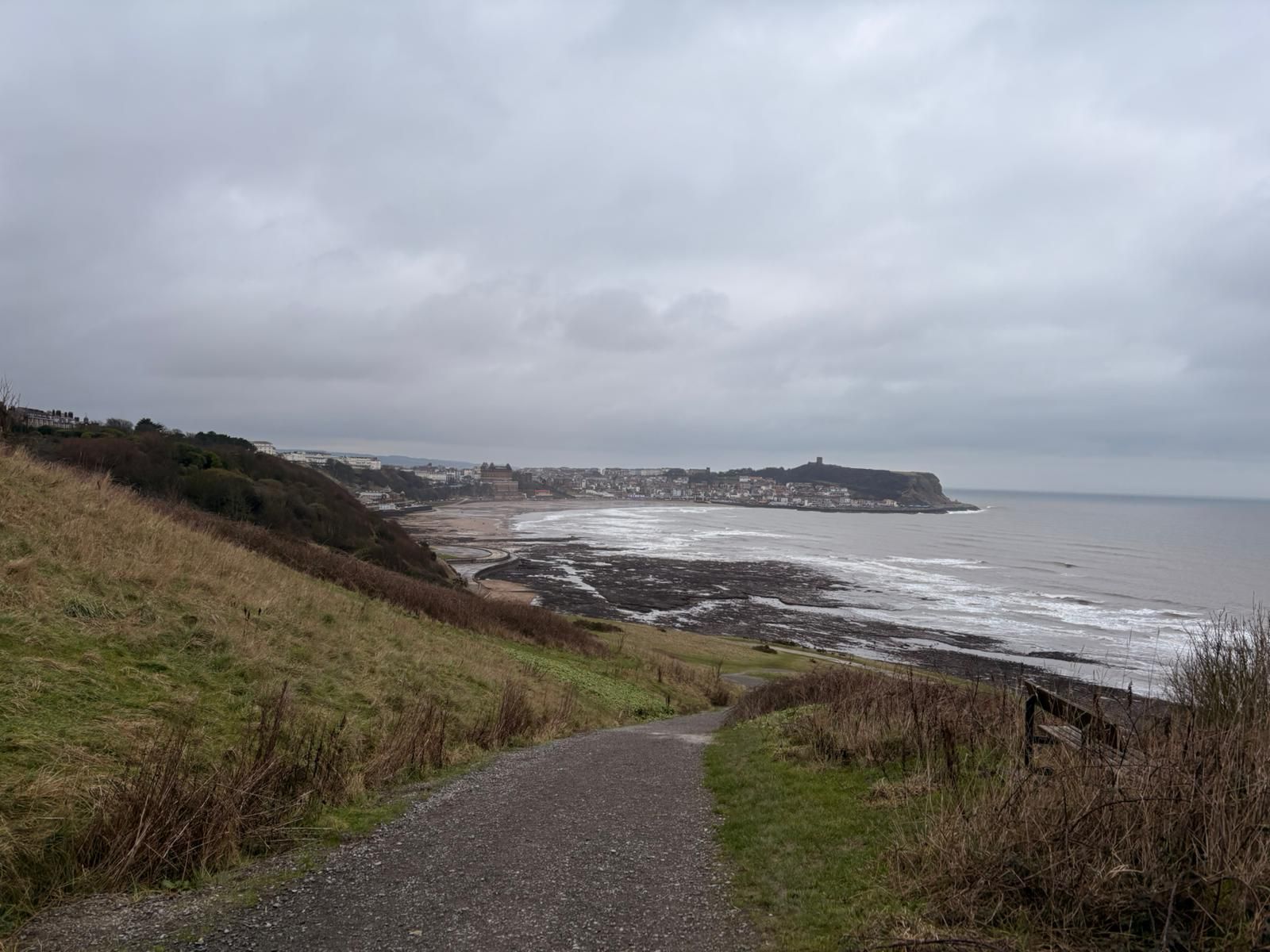 Coastline approaching Scarborough