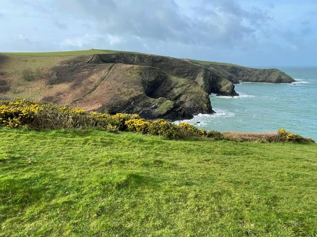 On the Coast Path looking towards Varley Headland