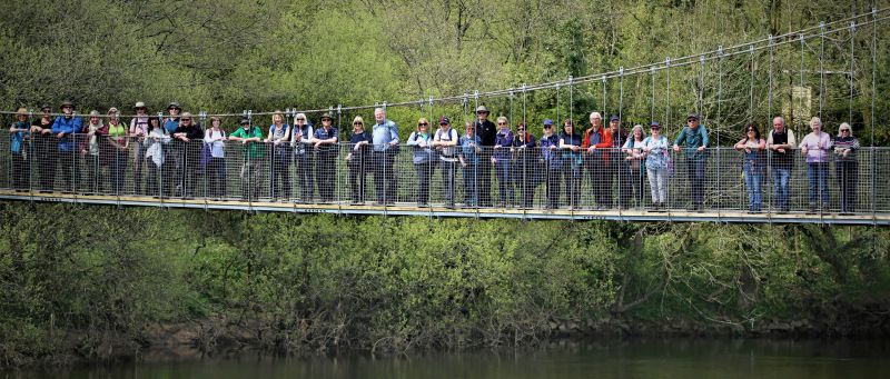 The suspension bridge across the Towy