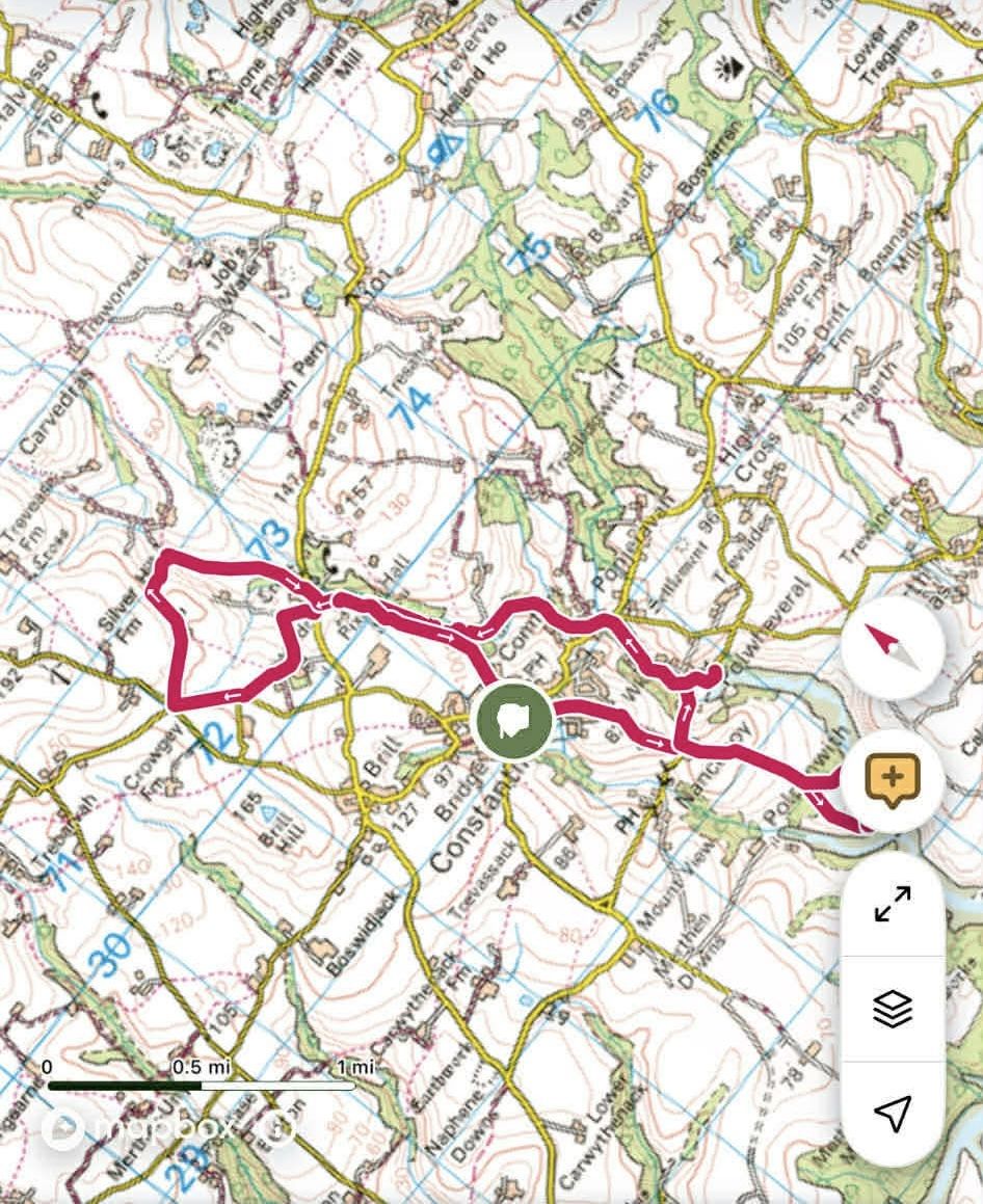 map of the route