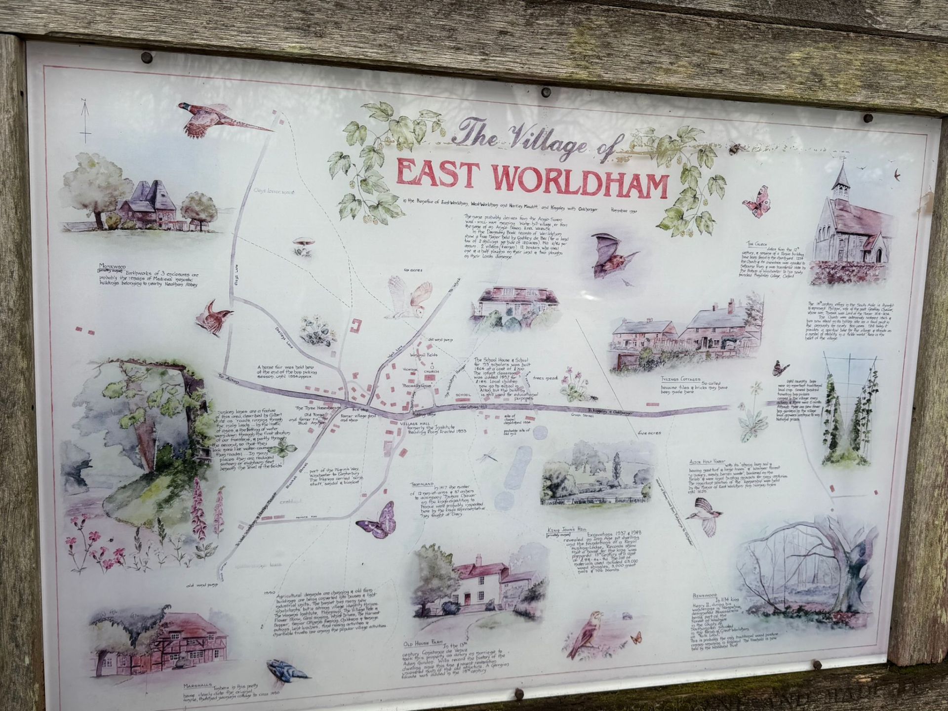 East Worldham map
