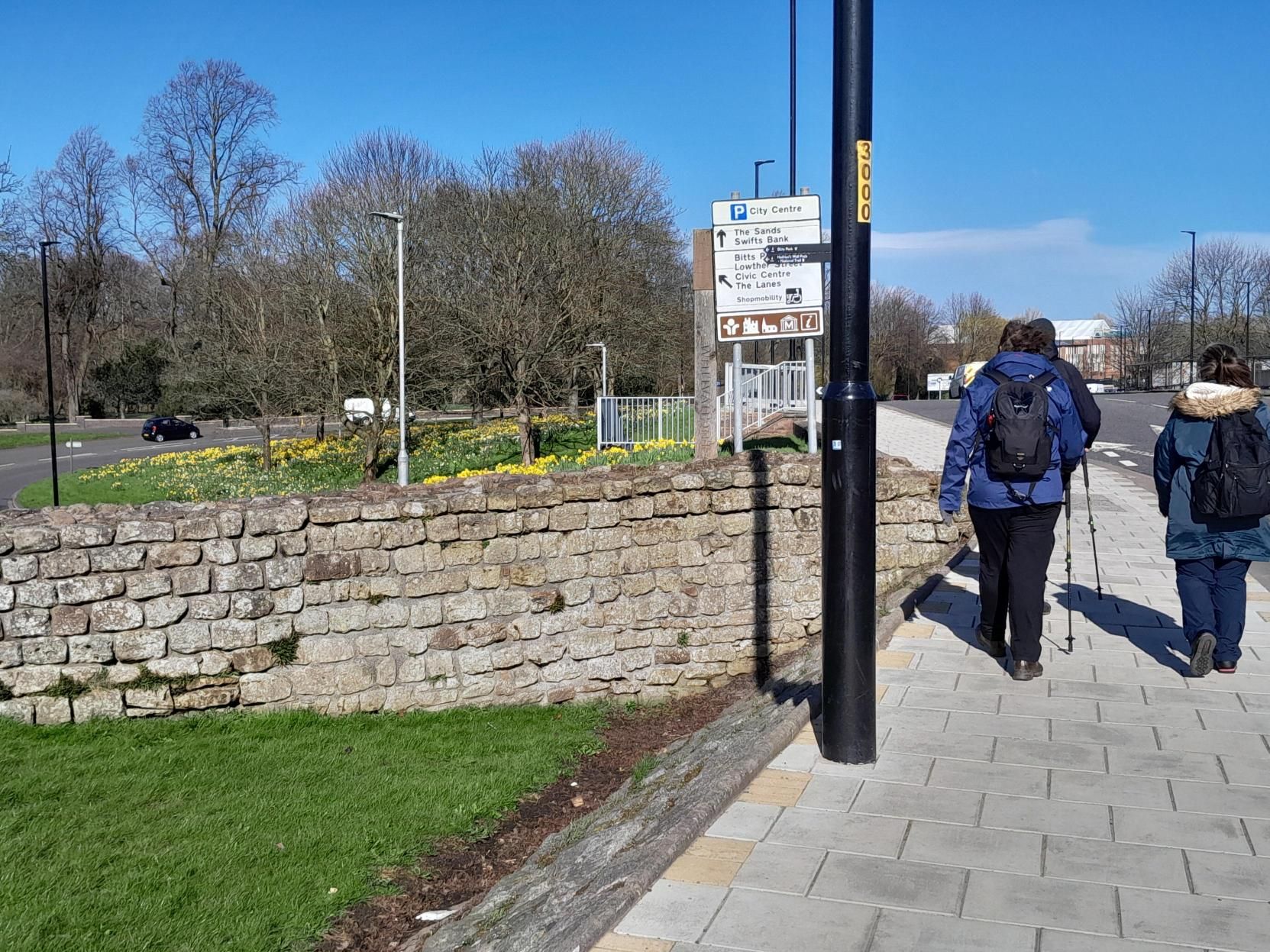 Walkers walking along Castle Way