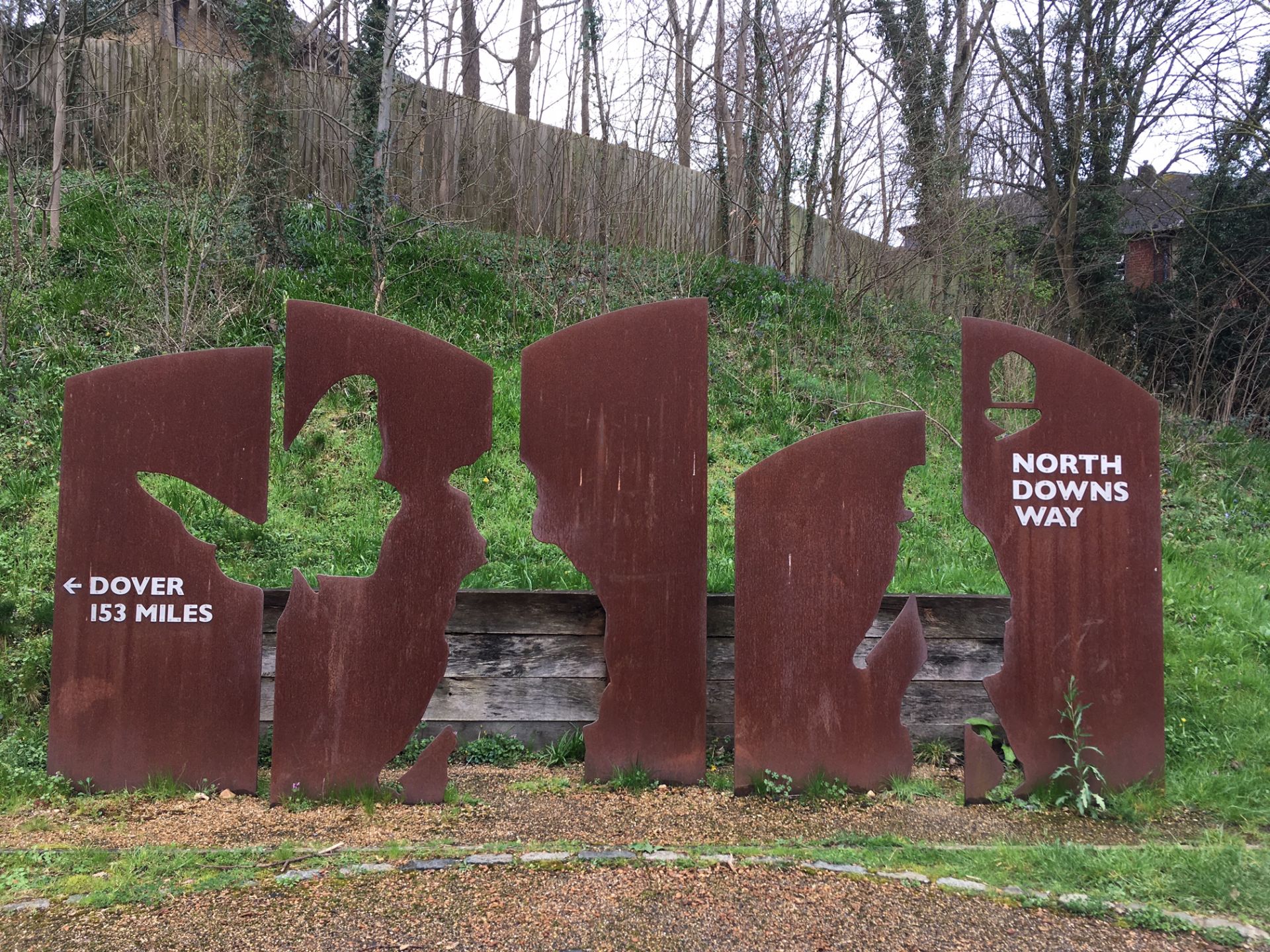 The start of the North Downs Way