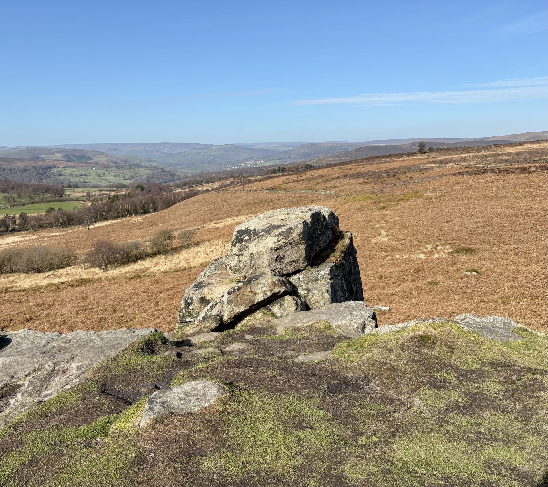 View from the edge with rock