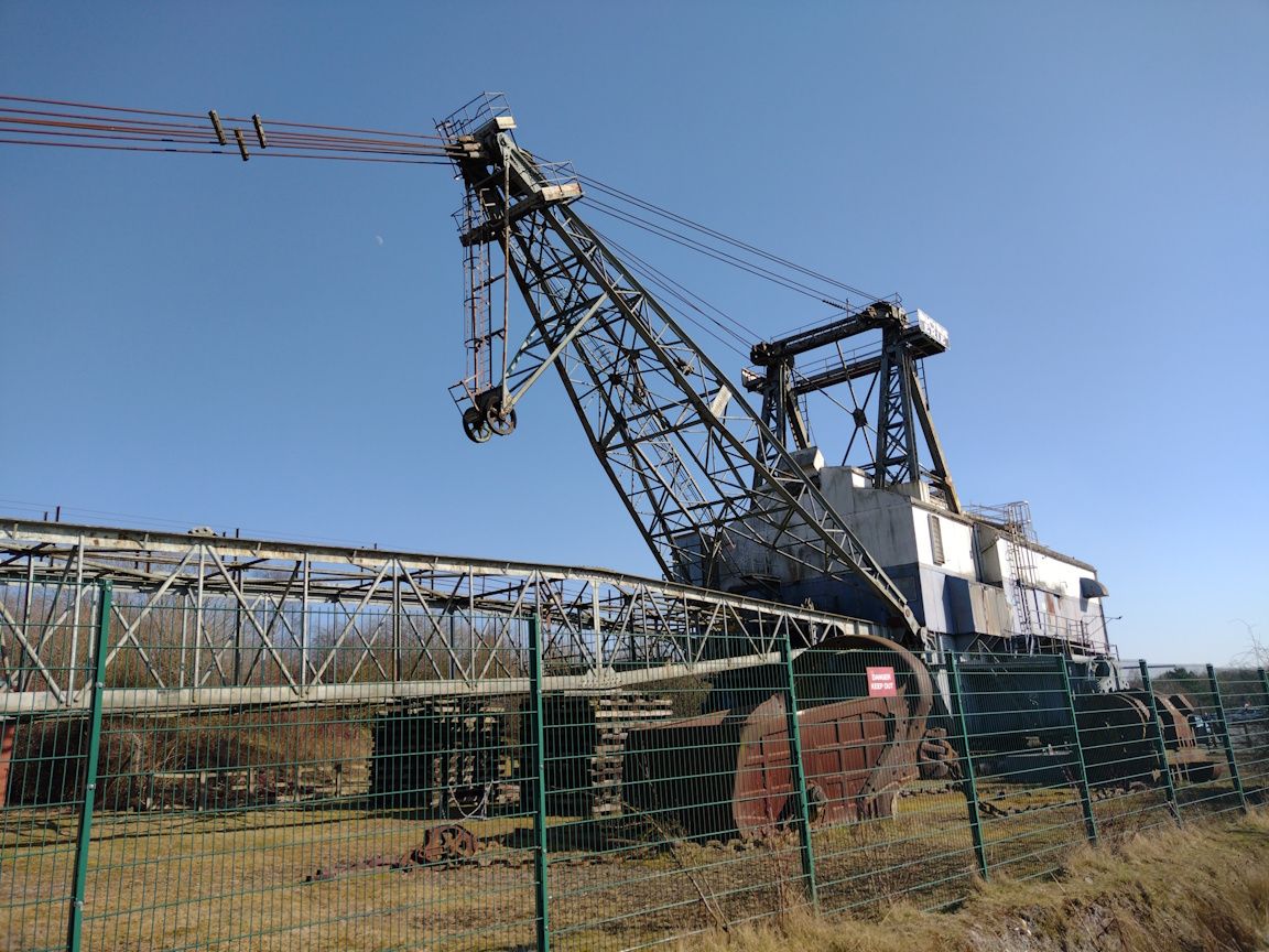 "Oddball" mining machine at RSPB St Aidan's