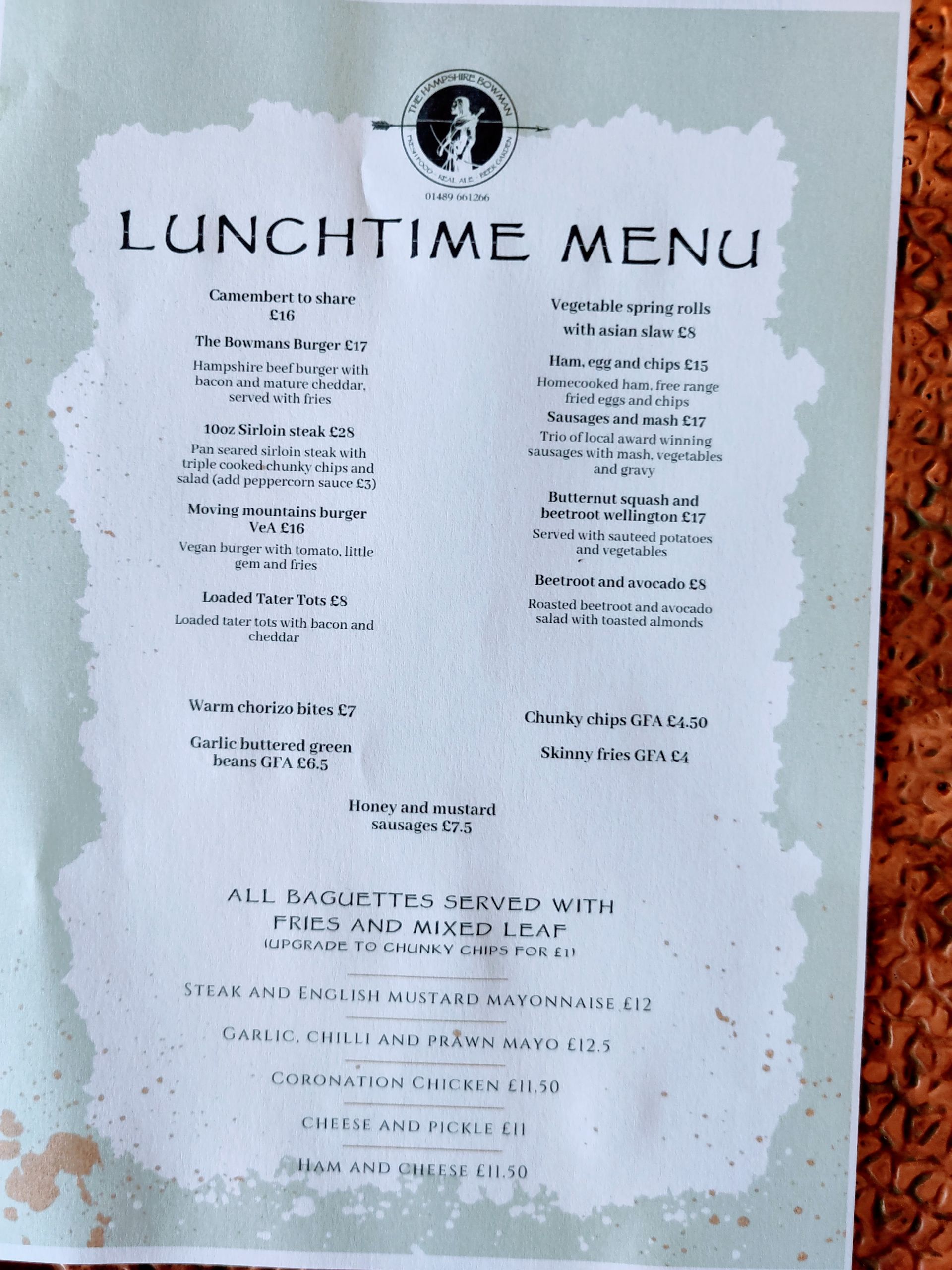 Lunch Menu