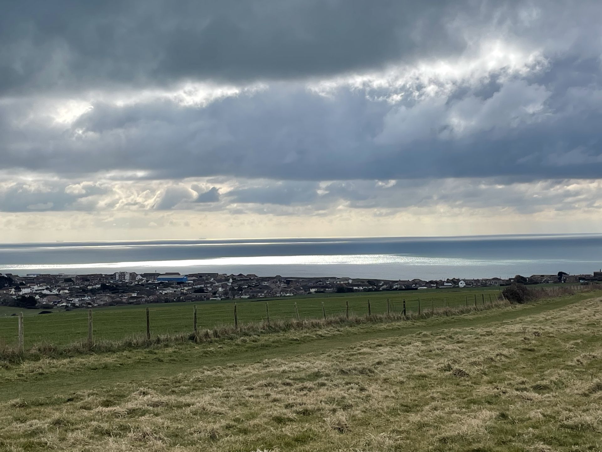 Above Telscombe looking towards sea