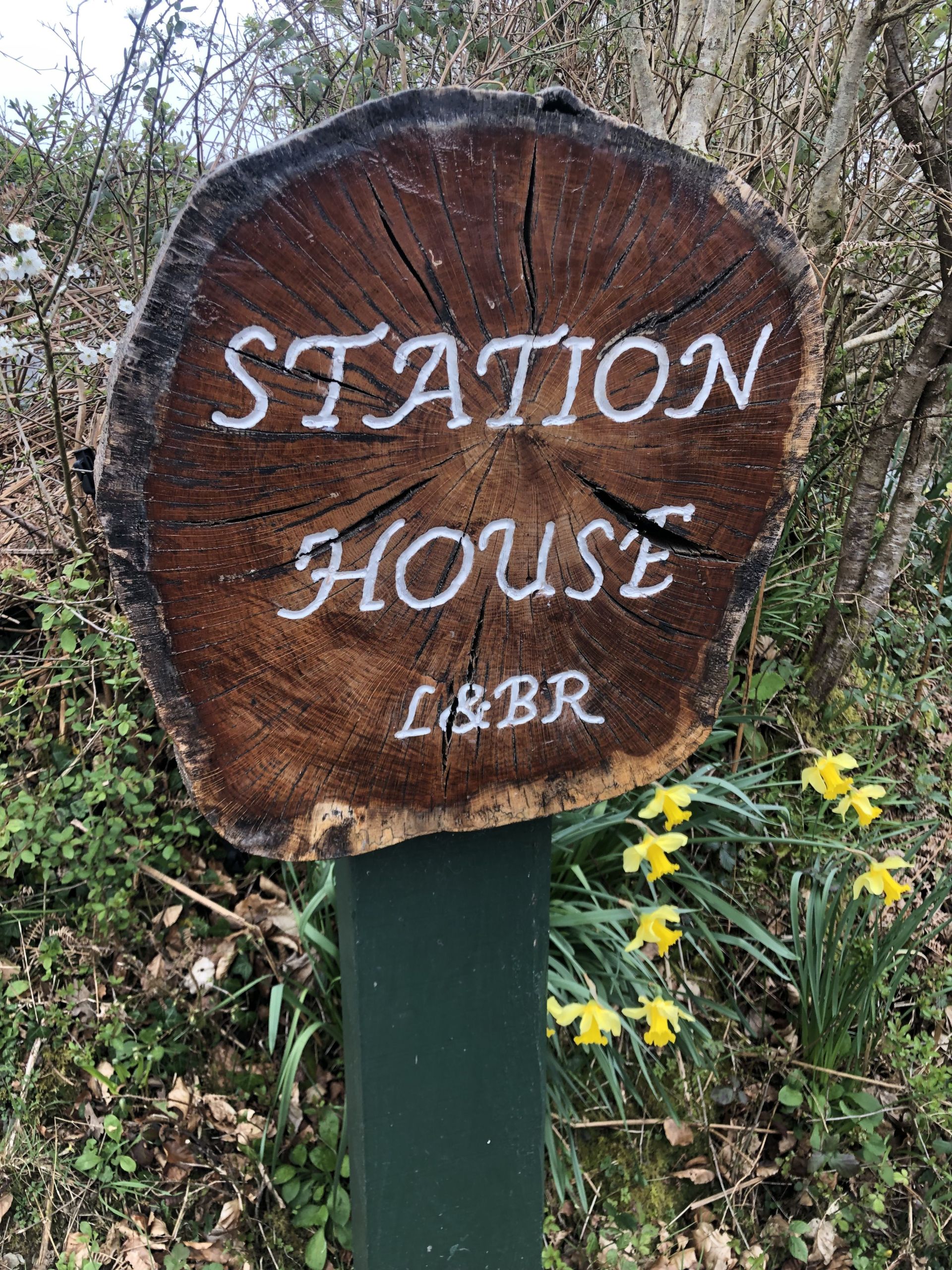 Old station sign