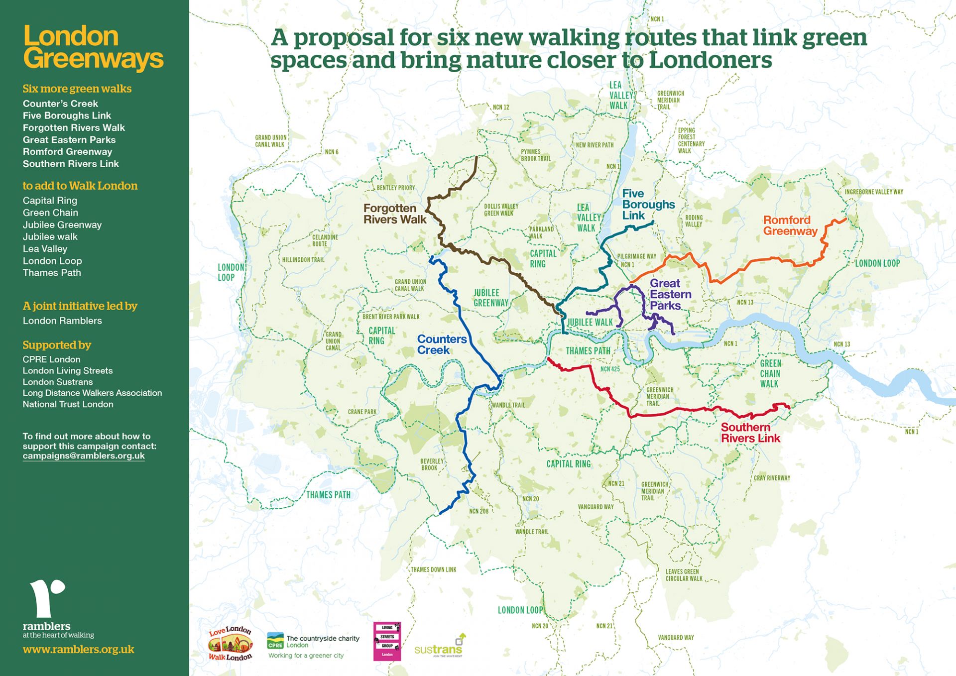 London Greenways map