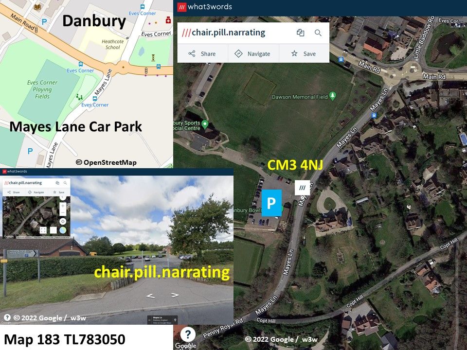 Parking details©️Google, w3w & OpenStreetMap