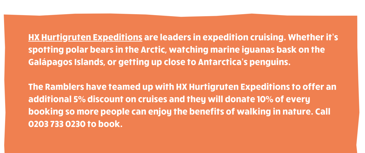 Description of HX Hurtigruten offer with the Ramblers