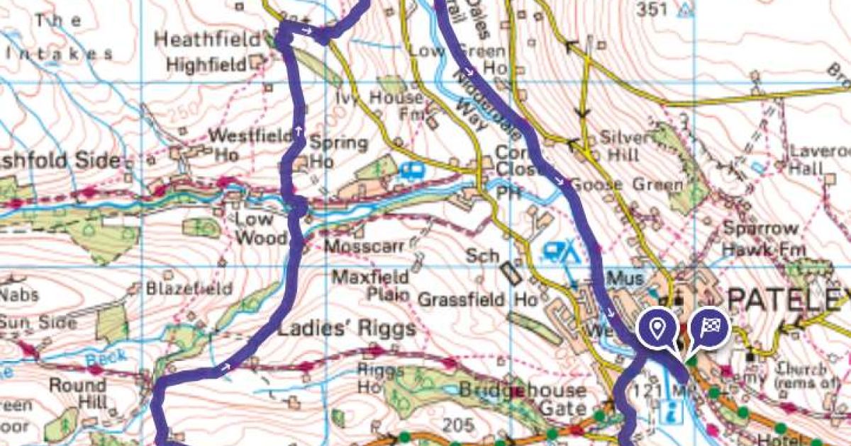 Pateley Bridge Postcode Map York Ramblers -Pateley Bridge - Ramblers