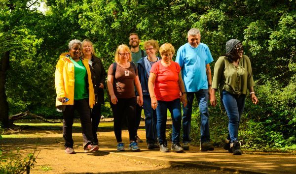 ramblers group on a wellbeing walk