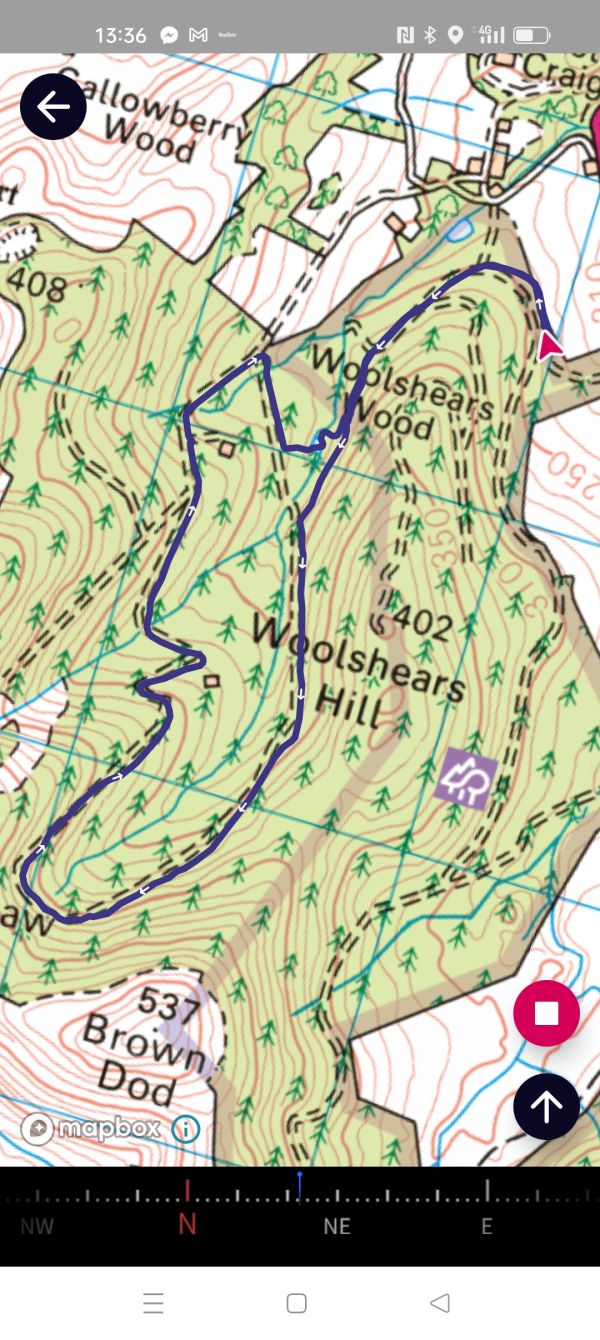 Map of the route to be taken
