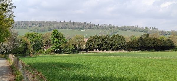 View of Shoreham cross & Shoreham Church