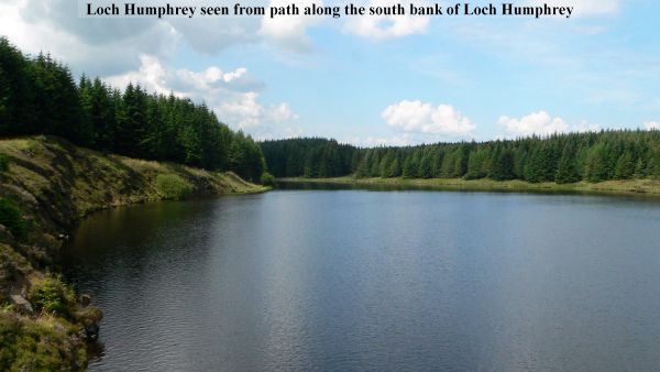 View of Loch Humphrey from path along south bank of Loch Humphrey.