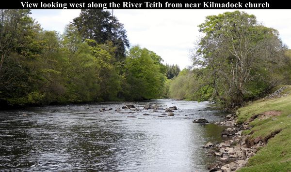 View looking west along the River Teith from near Kilmadock church