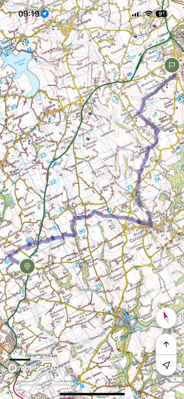 map of route