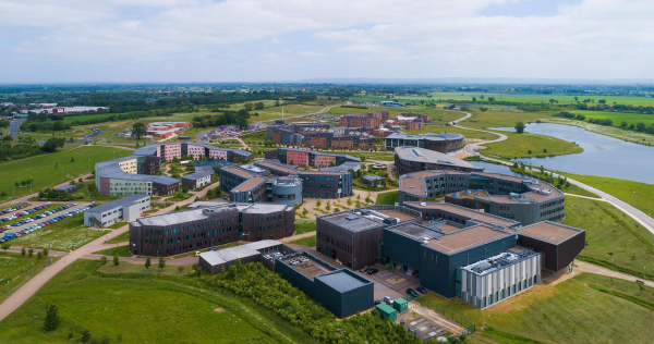 Heslington East university campus from the air