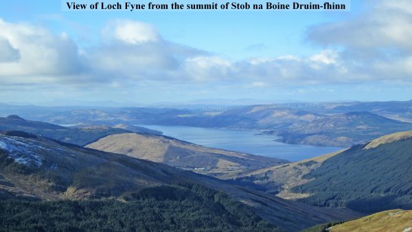 View of Loch Fyne from the summit of Stob na Boine Druim-fhinn.
