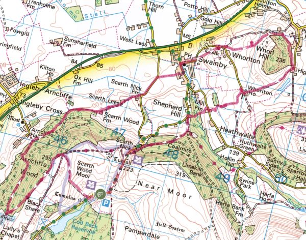 screen shot from OS Maps