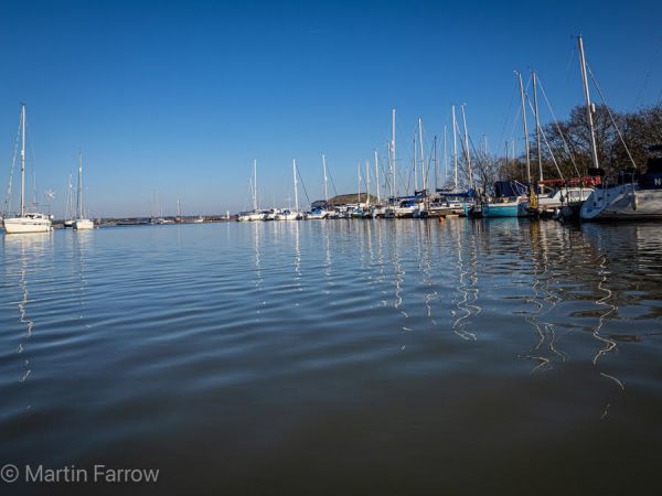 small boats in Ashlett Creek