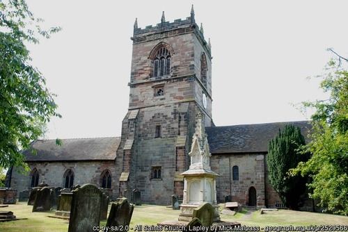 Lapley Church, copyright Mick Malpass, used under Creative Commons licence v2.0.