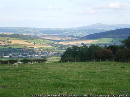 View east from Hopesay Hill, copyright Richard Law, used under Creative Commons licence v2.0.