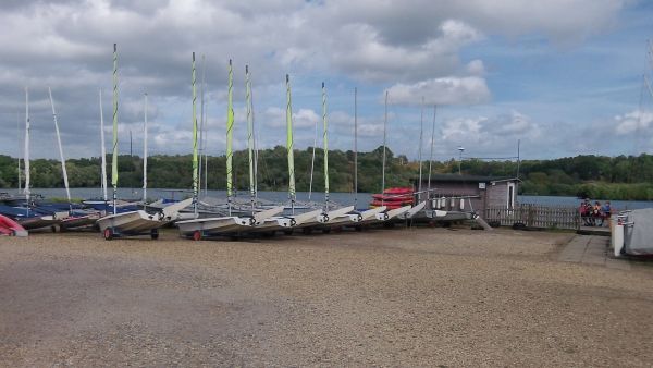 Sailing boats at Blashford lake