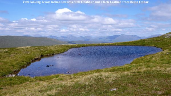 View towards Stob Ghabhar and Clach Leathad from Beinn Odhar