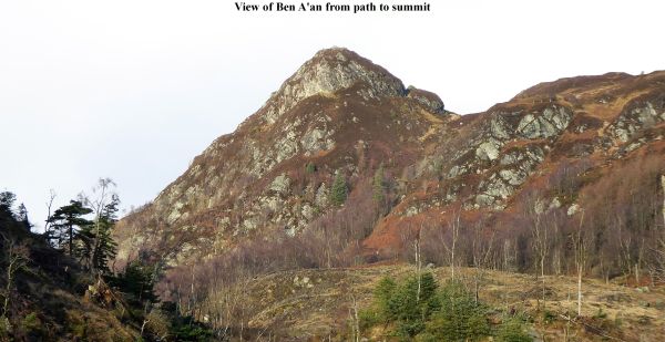 View of Ben A'an from path to summit