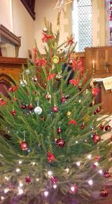 Christmas tree in church