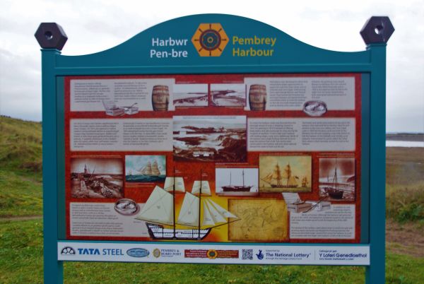Pembrey Harbour sign