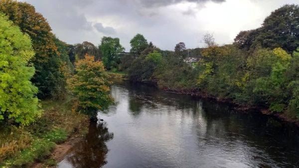 The view looking down the River Leven in Renton
