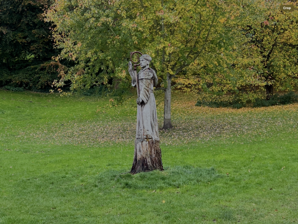 A wood carving in Lesnes Abbey