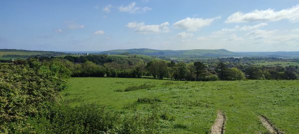 View back to Lewes and Mount Caburn