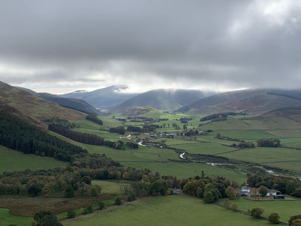 View over the Manor valley from Cademuir fort