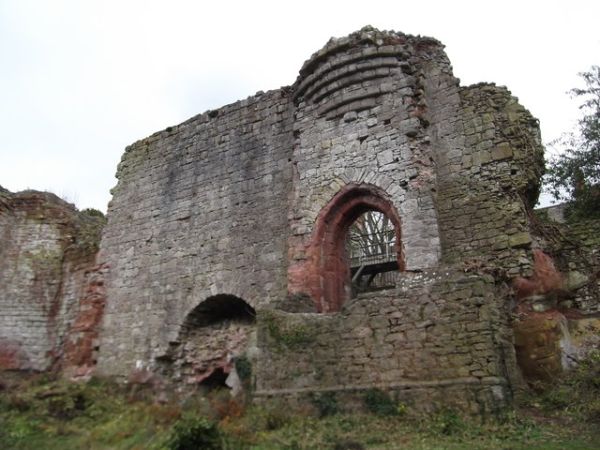 Ancient wall of Ruthin Castle (13th Century) 