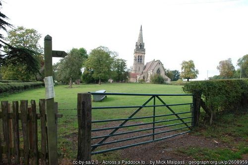 Across a Paddock to Dunstall Church, copyright Mick Malpass, used under Creative Commons licence v2.0.