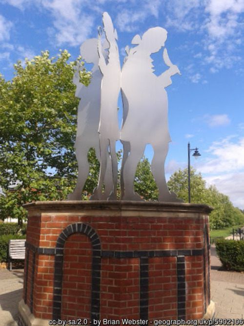 Darwin Statue on Cathedral Walk, Lichfield, copyright Brian Webster. used under Creative Commons licence v2.0.