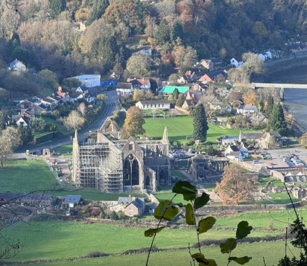 Vie of Tintern Abbey from the Devils Pulpit