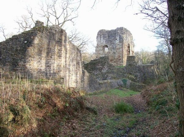Ewloe Castle's Welsh keep and southern curtain wall