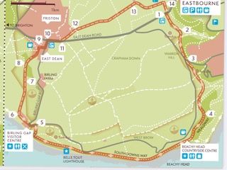 Beachy Head Belle Tout East Dean map