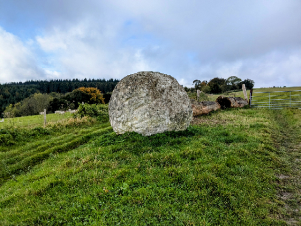 Chalk stone sculpture on the SDW at Cocking Down