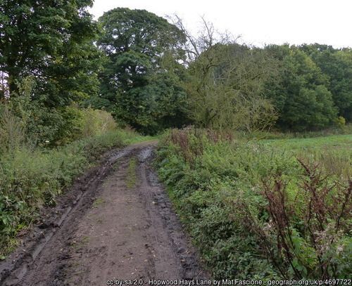 Hopwas Hays lane, copyright Mat Fascione, used under Creative Commons licence v2.0